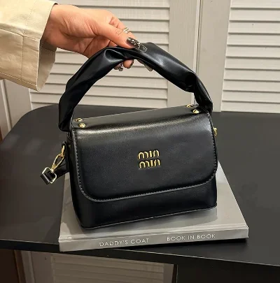 حقيبة ريترو ماسنجر جديدة للنساء 2022، حقيبة كروس جلدية فاخرة مستوحاة من المصمم، محفظة كتف أنيقة ومتعددة الاستخدامات #3