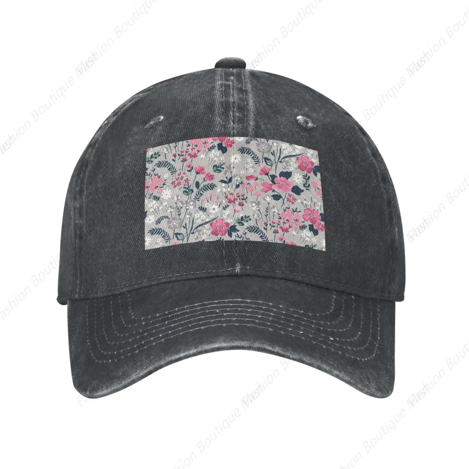 

Hot-Selling Vintage Flowers Graphic Printing Sunscreen Cowboy Hat Peaked Caps Baseball Caps Trucker Hat Men Women Fashion Caps