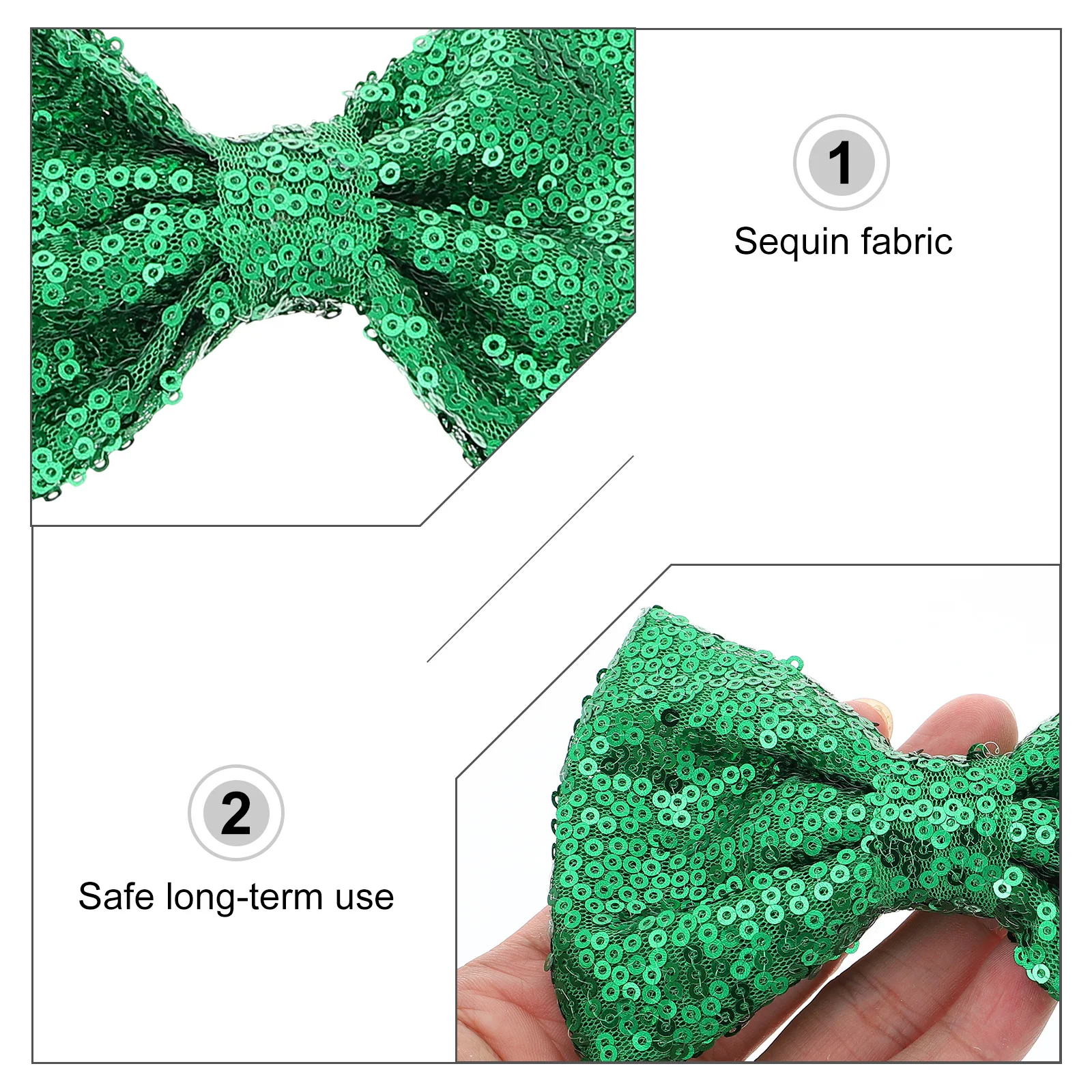 

6pcs Headdress Diy Bows Glitter Sequin Hairpin Ornaments Elegant Bowknot Adornment For Crafts Sewing Scrapbooking Decoration