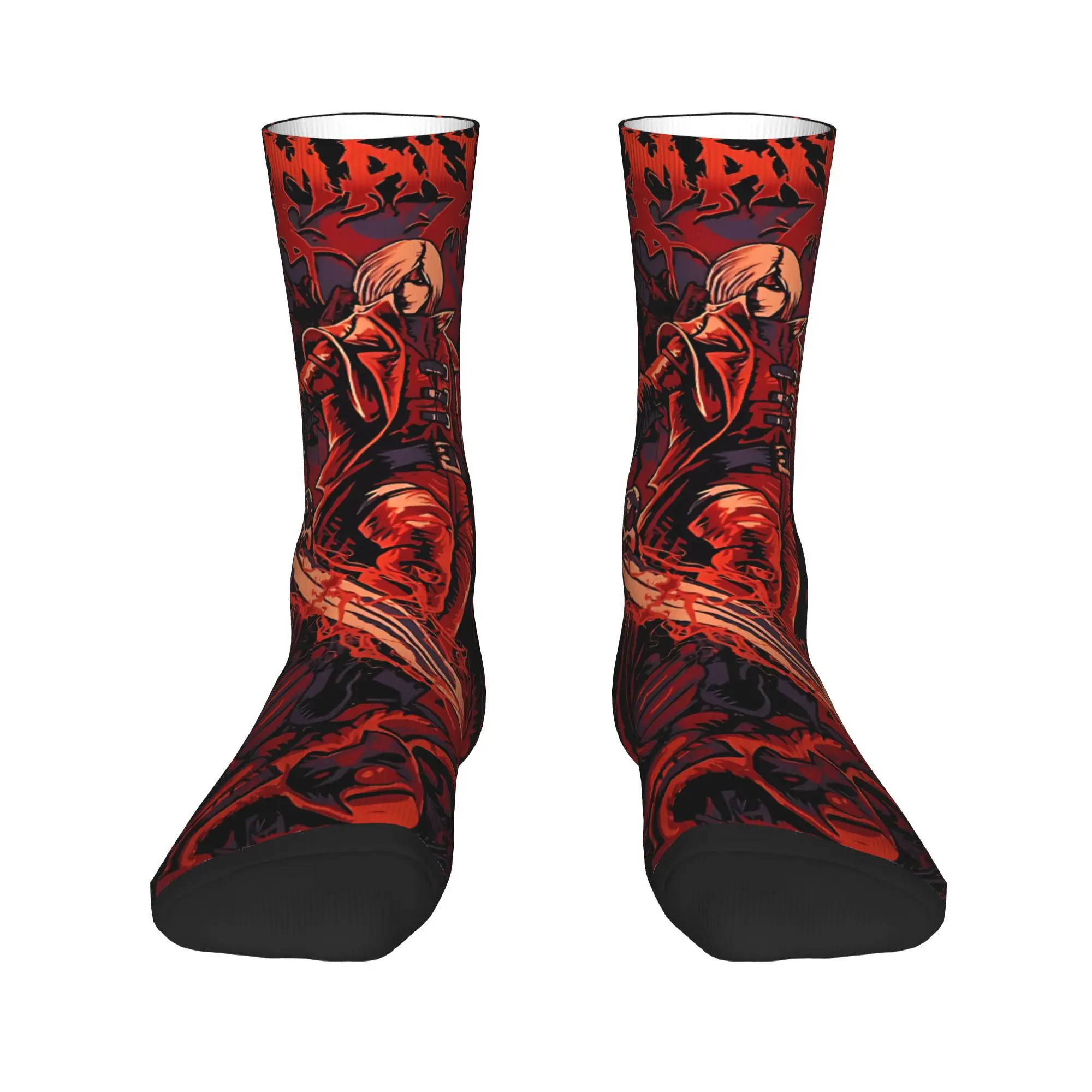 الشيطان قد يبكي 5 دانتي الجوارب نمط جوارب عدم الانزلاق النساء الرجال الجوارب مريحة الخريف الرجعية في الهواء الطلق الجوارب