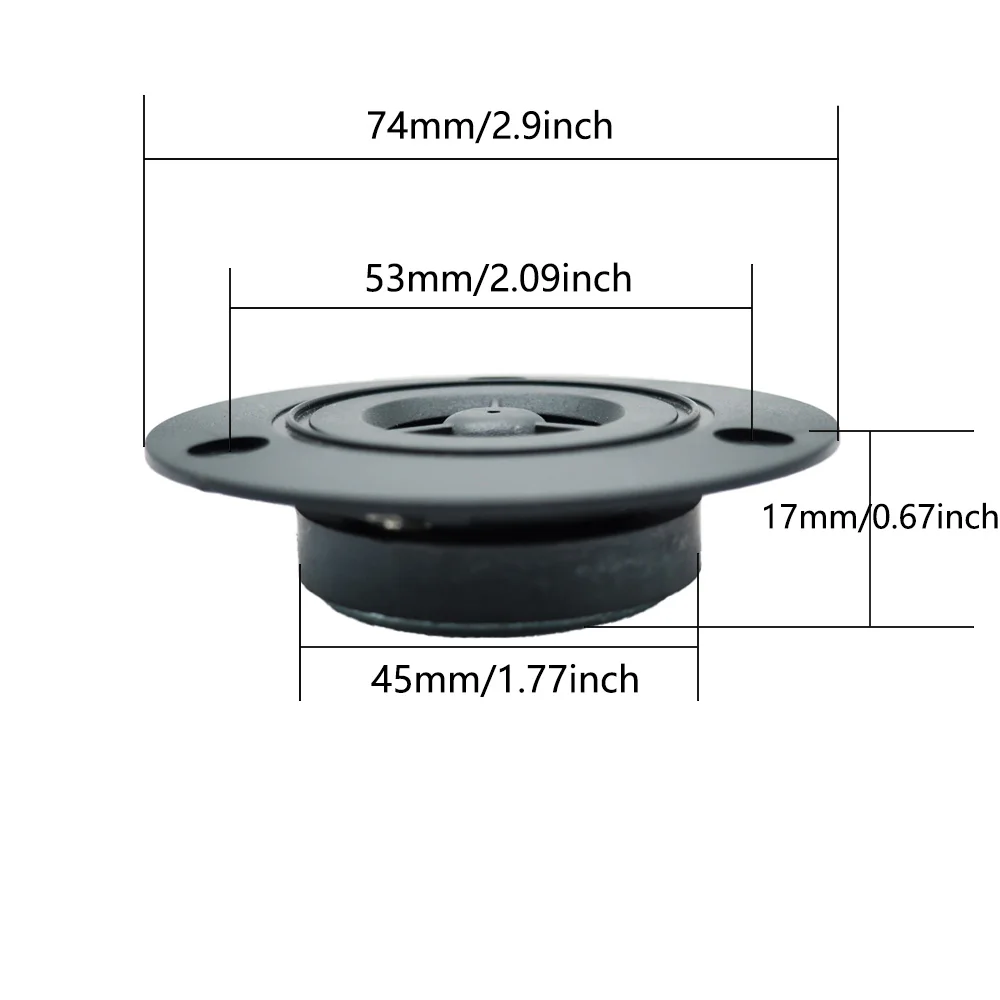 AUIN 2 szt./zestaw 3-calowe głośniki wysokotonowe 4 Ohm 10W Audio 74MM Tytanowy Przenośny Głośnik Wysokotonowy Dźwięk Wysokotonowy DIY Głośnik Bluetooth — zdjęcie produktu 2