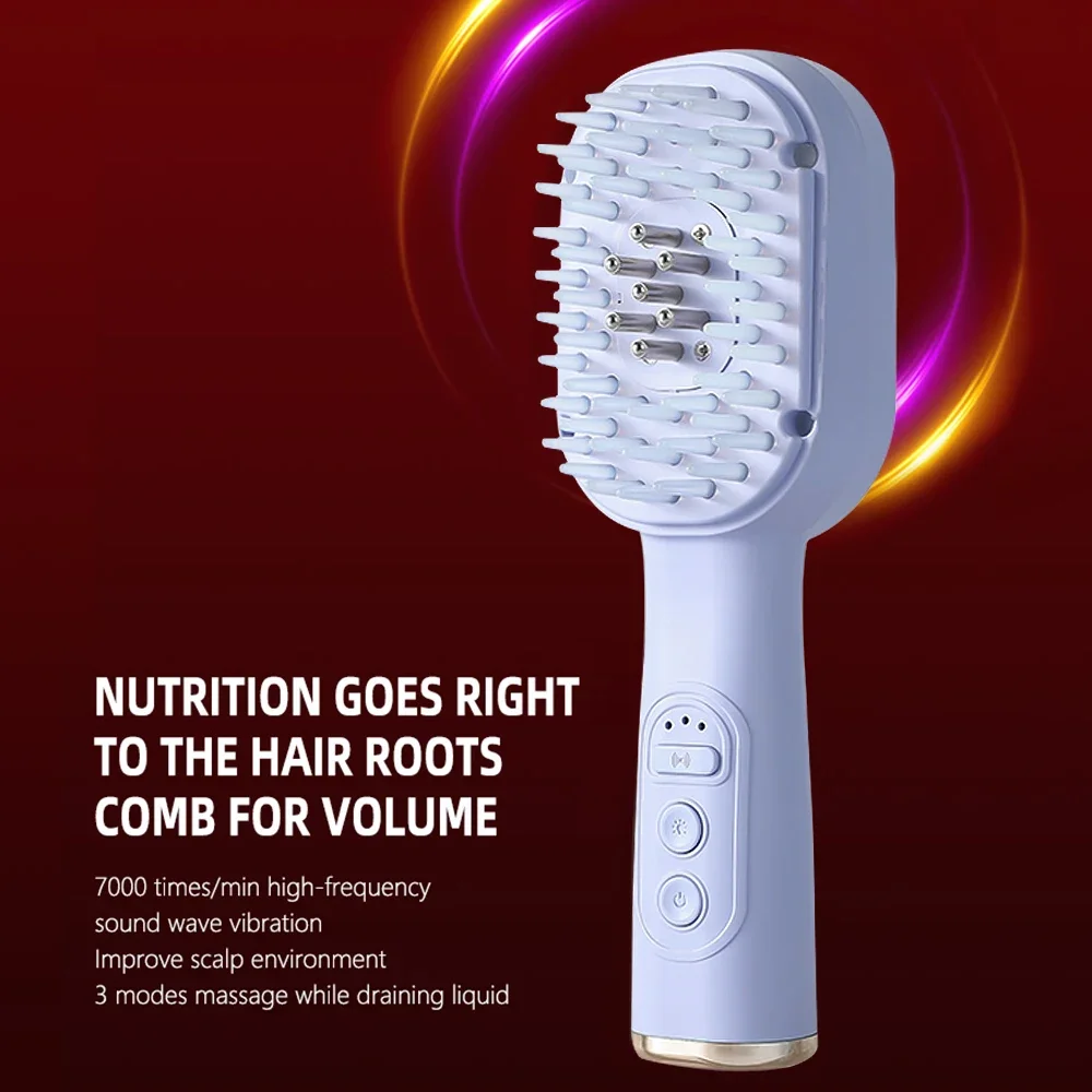 

Electric Head Scalp Massager Red Light Vibration Massage Comb Scalp Care Essential Oil Liquid Guide Massager Anti Hair Loss