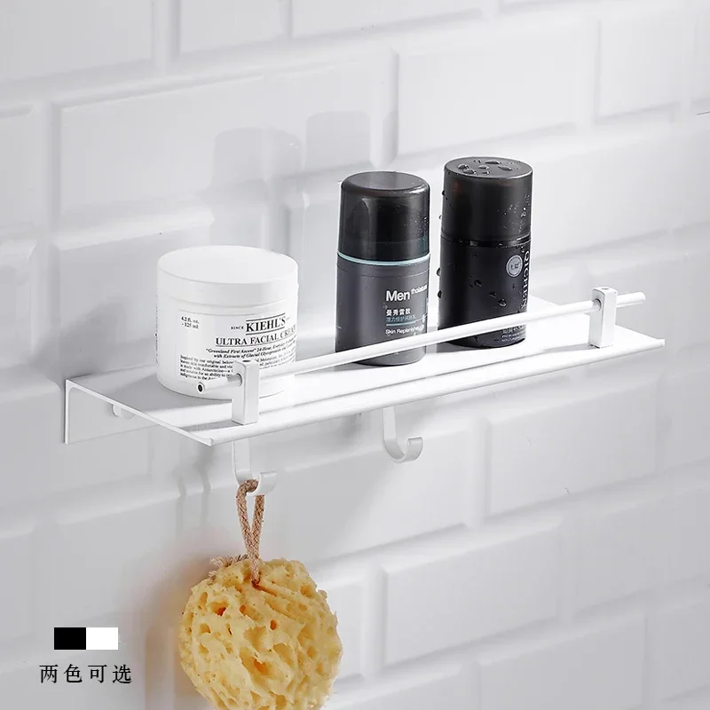 Nordic Free Punch White Bathroom Shelf Space Aluminum Bathroom Storage Rack Bathroom Pendant Corner Shelf  Toilet Wall Shelfs