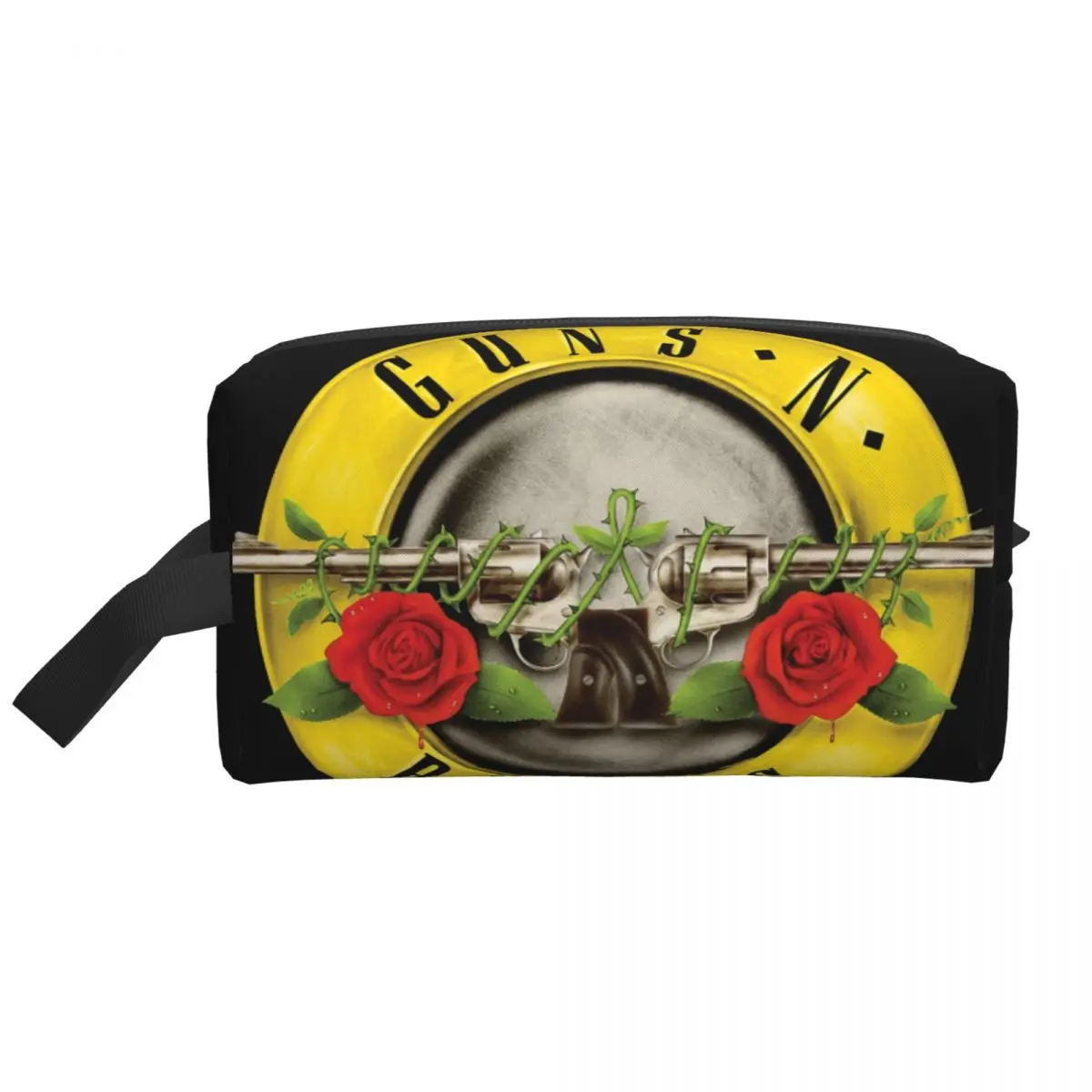 Guns N Rose Logo Heavy Metal Makeup Bag for Women Travel Cosmetic Organizer Fashion Storage Toiletry Bags