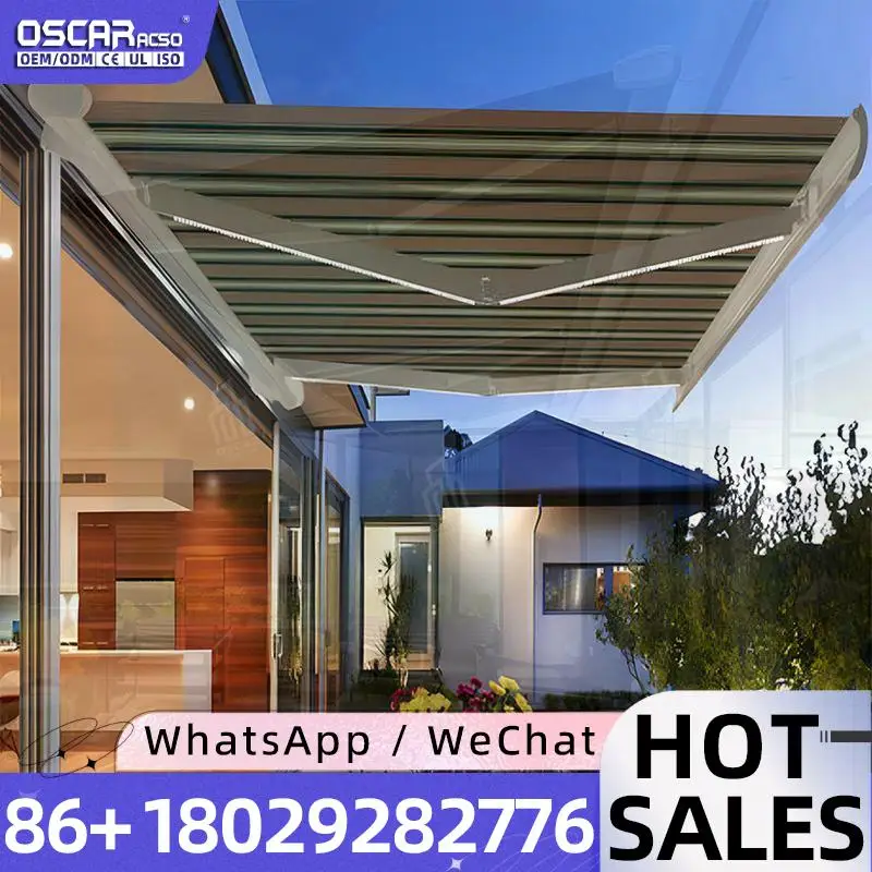 

Automatic Foldable Outdoor Sun Shades for Garden Buildings European USA Scenes Retractable Awning