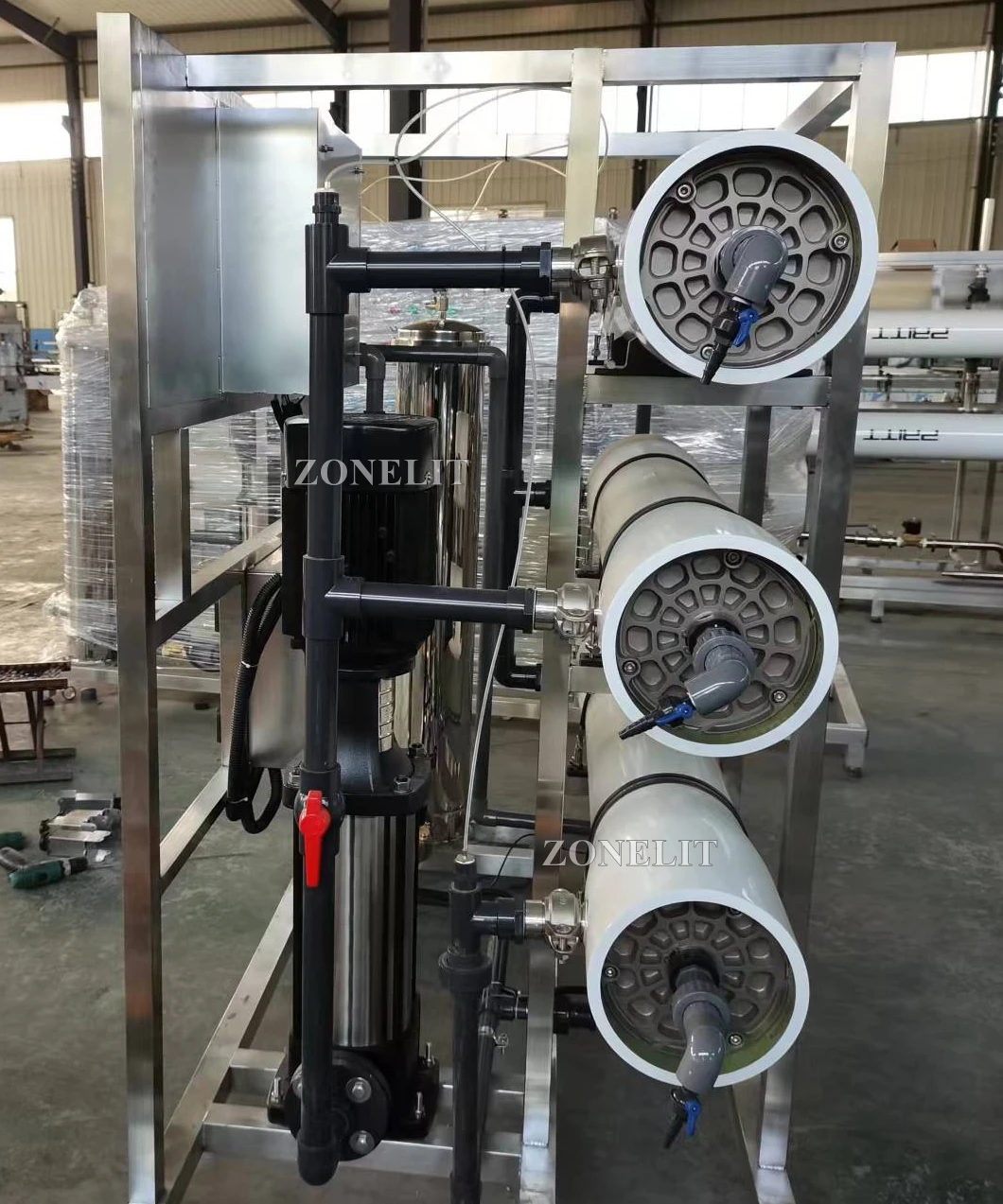 Depuratore industriale RO Sistema di filtraggio dell'acqua ad osmosi inversa Acqua potabile Macchina per acqua purificata