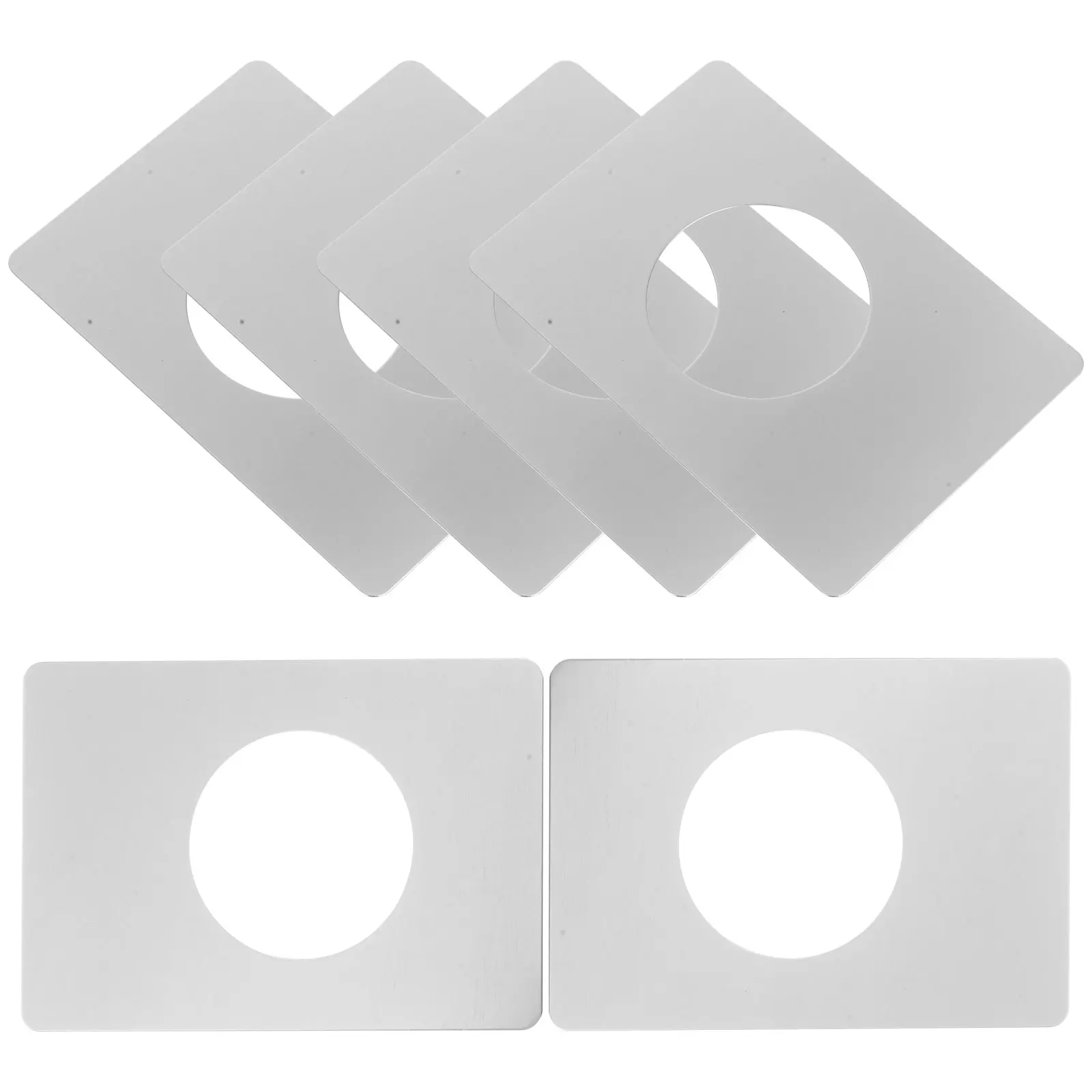 

6pcs Door Repair Board Reinforcement Plates Strike Plate Cover Stainless Steel Deadbolt Installation Kit Knob Fix Hardware