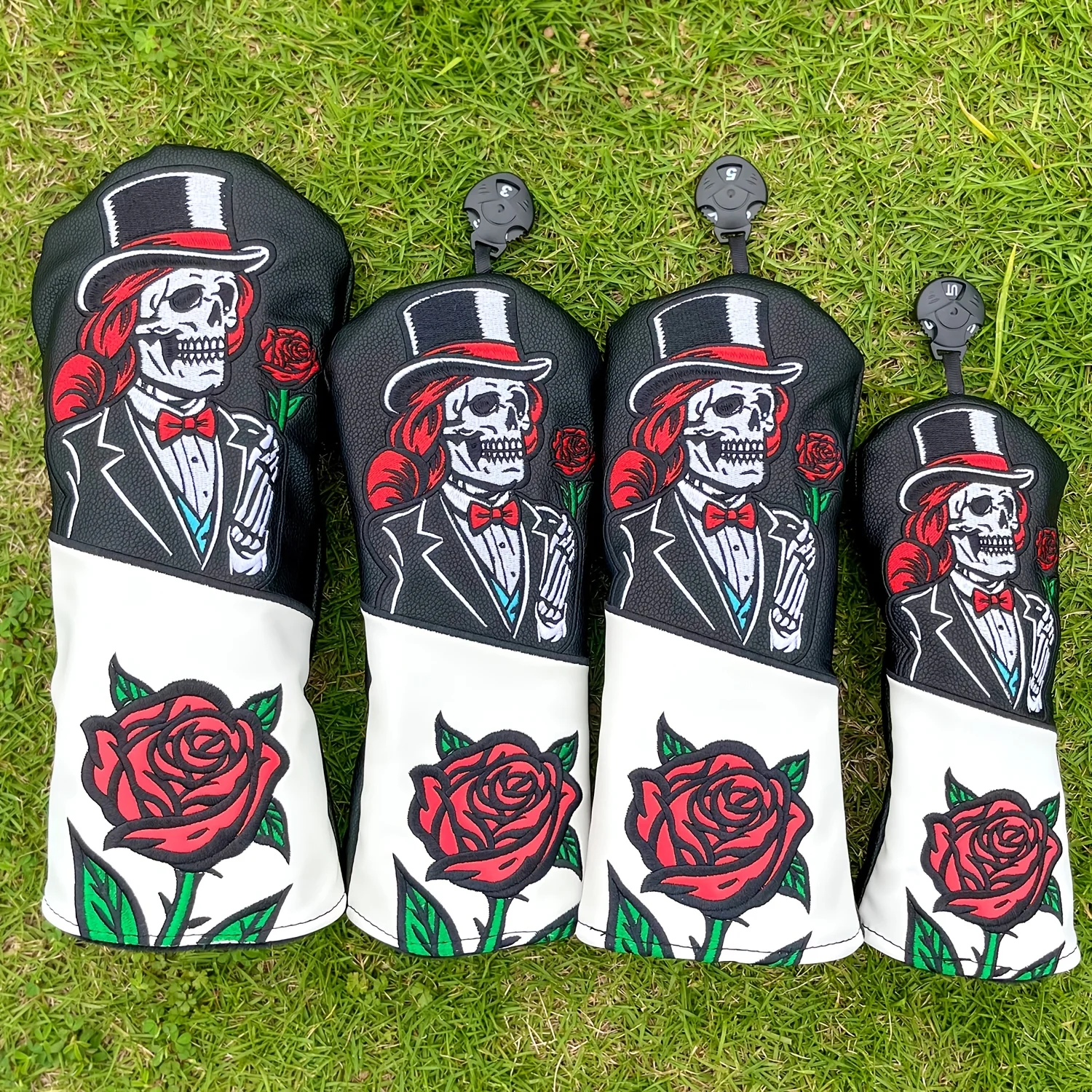 1pc/4pcs Golf Club Head Covers Suitable for Driver, Fairway & Hybrid Heads - Driver Headcovers with Fairway/Hybrid Caps