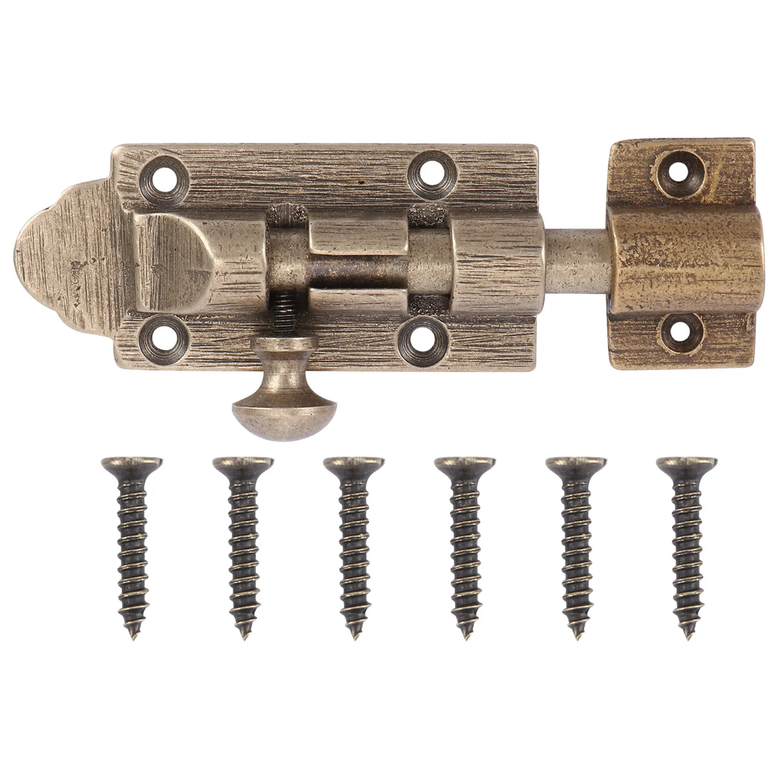 

1 Set Antique Copper Pin Window Latch Lock Vintage Door Bolt Wood Assembly Brass Chinese Style Solid Wooden Bolts (M Bronze)