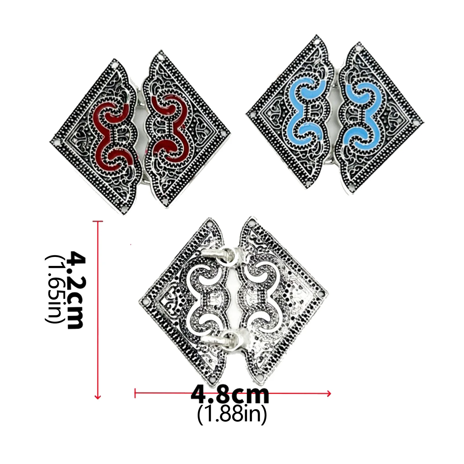 Estilo étnico liga emparelhado fivela botão trajes acessórios para borla colete lapela palco desempenho trajes combinando favor