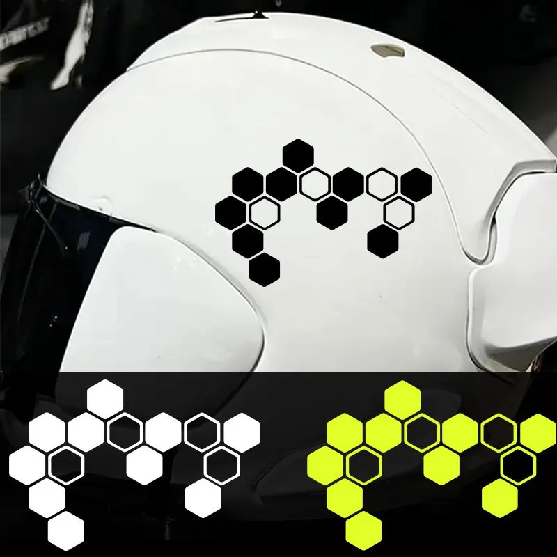 Hexagon Honeycomb Sticker Geometric Vinyl Decal Waterproof Self Adhesive Motorcycle Helmet Car Window Laptop Decor