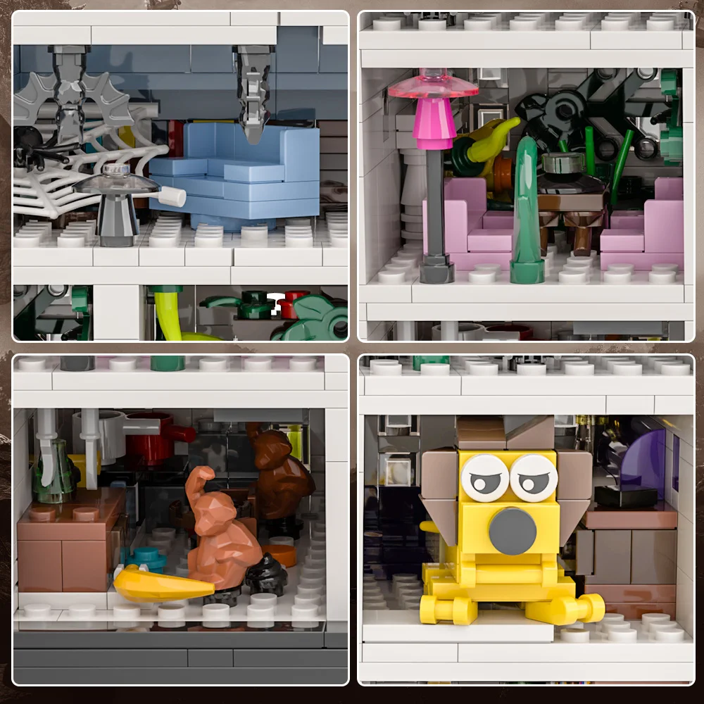 1347 個 MOC クリエイティブエキスパート勇敢なゲームハウスビルディングブロック映画ストリートビューヴィラ建築モデル DIY おもちゃギフト子供のため