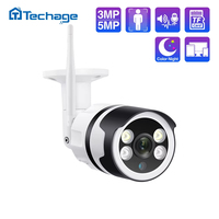 Techage 5MP 3MP WIFI IP-камера безопасности с 2-сторонней аудиосвязью, обнаружением людей, ночным видением, беспроводная камера