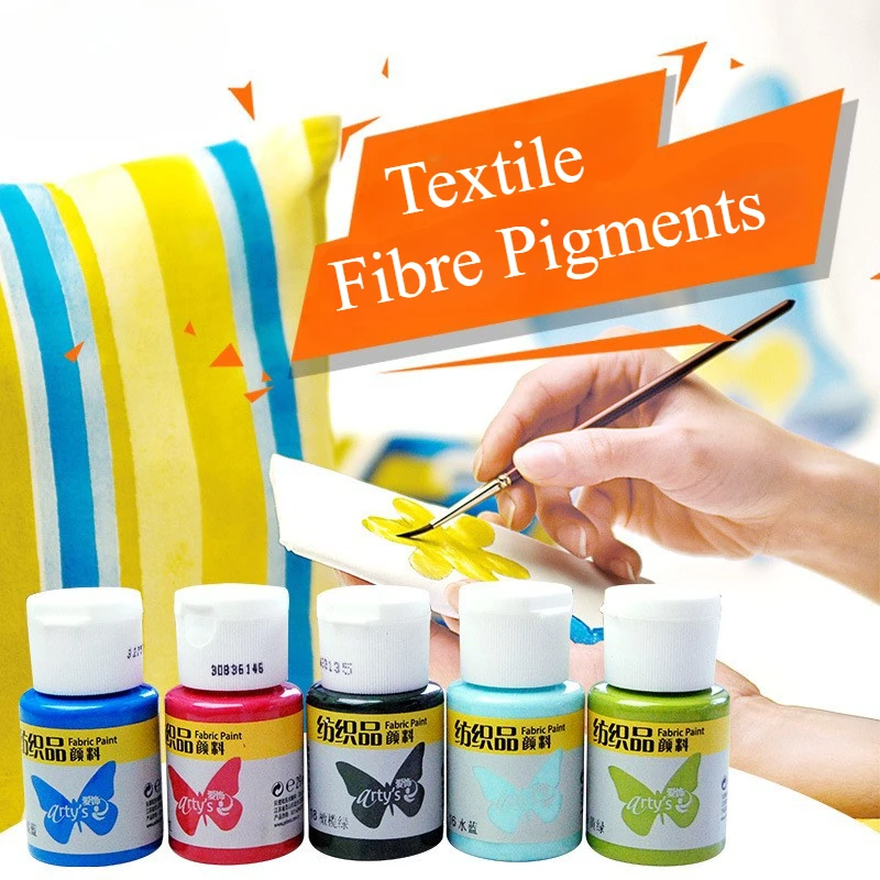 29ml Textile Pigment High Quality Waterproof Coating DIY Hand-painted Shoes Backpack Clothes Dye Suitable for Beginners