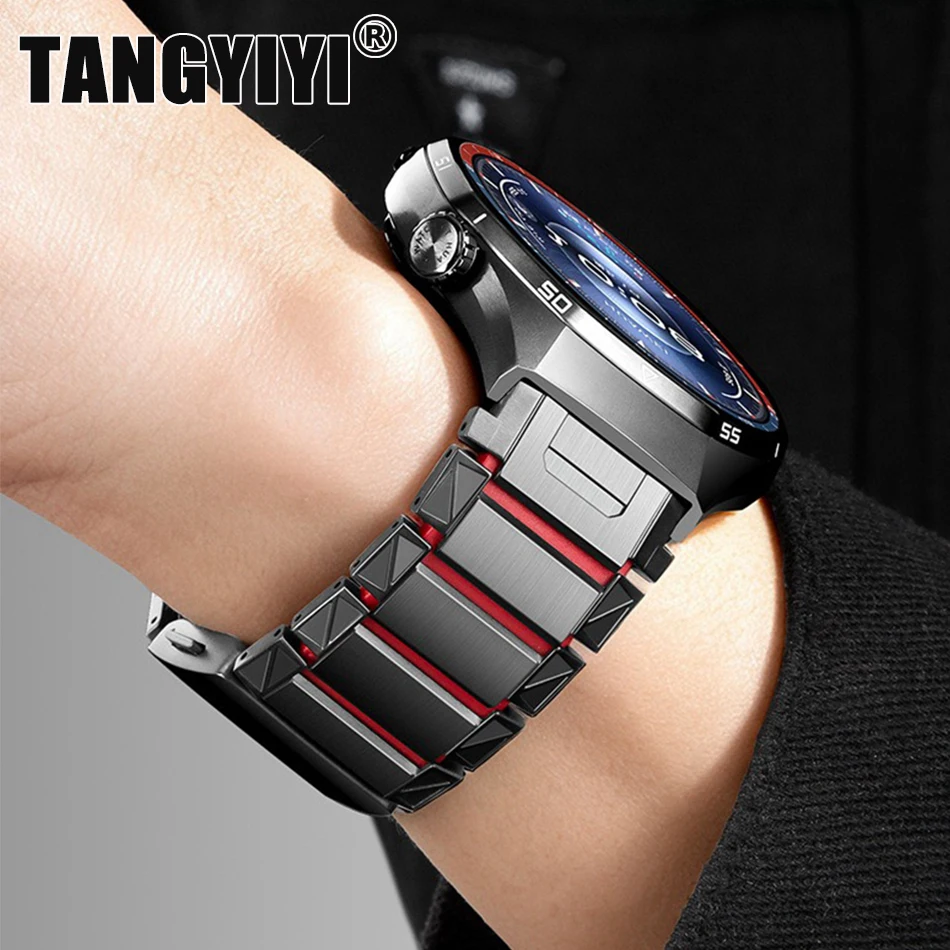 Tytanowy silikonowy pasek do zegarka Samsung Galaxy Watch Ultra 2025 47mm 9 8 Classic 40/44/46mm 22mm Magnetyczny pasek do Huawei GT 6