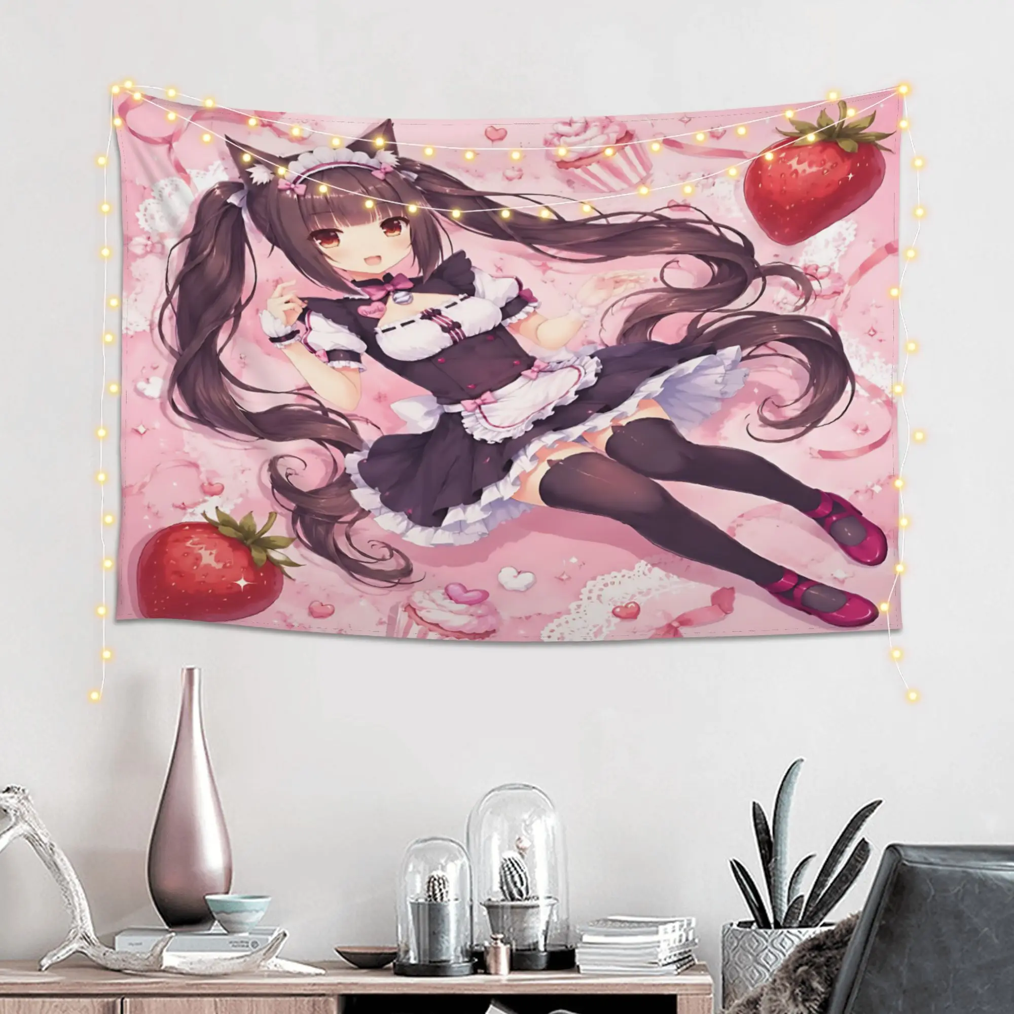 Cute Anime Maid Girl Tapestry Room decoration  Home Decoration Tapestry Decor Accessories Cute Room Decor