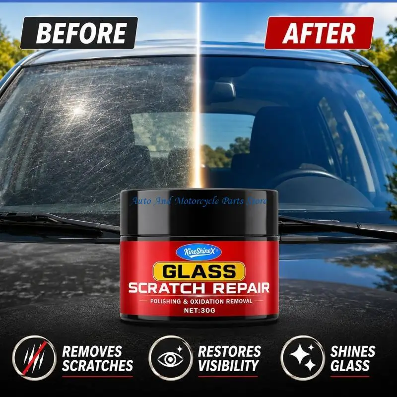 P9FD Windshield Polish Compound Car Glass Polisher for Oxidation and Rain Film