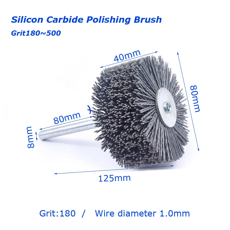 Silicon Carbide Abrasive Wire Hole Grinding Head Pipe Deburring Brush Engine Pipeline Cleaning and Polishing Brush Grit180~500