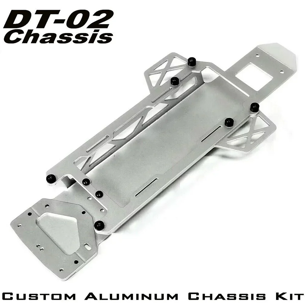 Custom Aluminum Chassis Frame Assembly Kit RC Upgrade Spare Parts For Tamiya DT‑02 Super Fighter Buggy Desert Gator Accessories