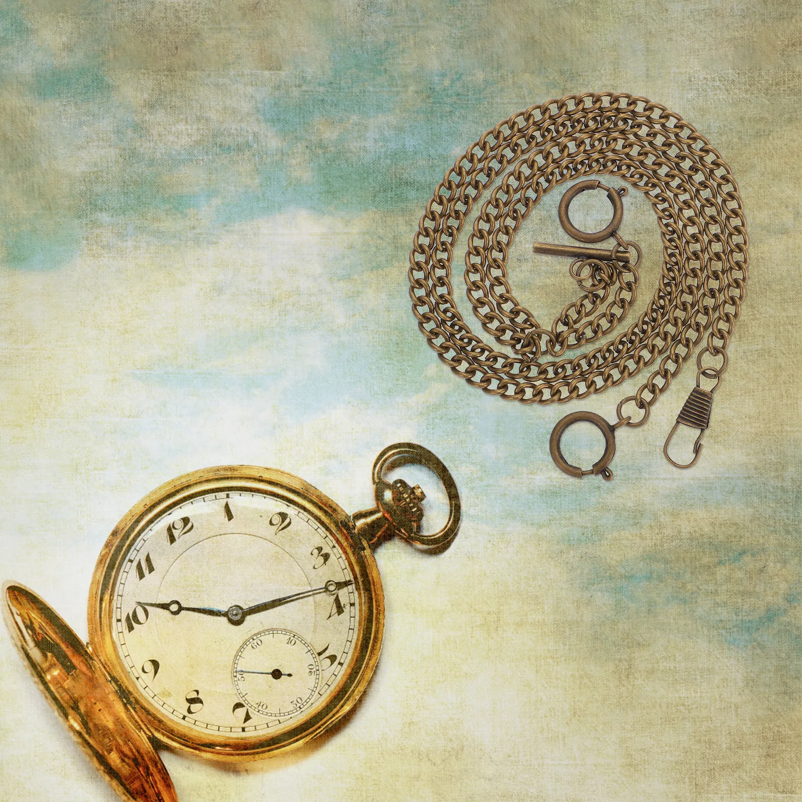 

Premium Metal Pocket Watch Chain for Men Round Buckle Style Ideal for Formal Casual Outfits Wallet Pocket Watch Decoration Vest