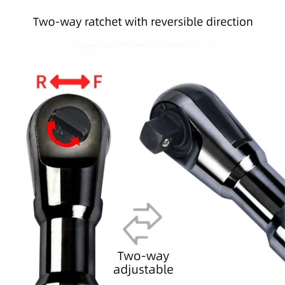 Portable Metal Ratchet Wrench Extended Quick Forward Reverse Extension Wrench Manual Extension Socket Wrench Auto Repair