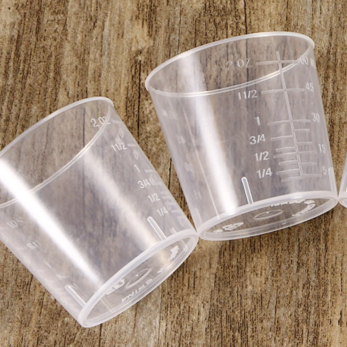 2Pcs Plastic Measuring Cups Thick Chemical Resistant Graduated Liquid Powder Granular Container Accurate Scale for Kitchen Lab