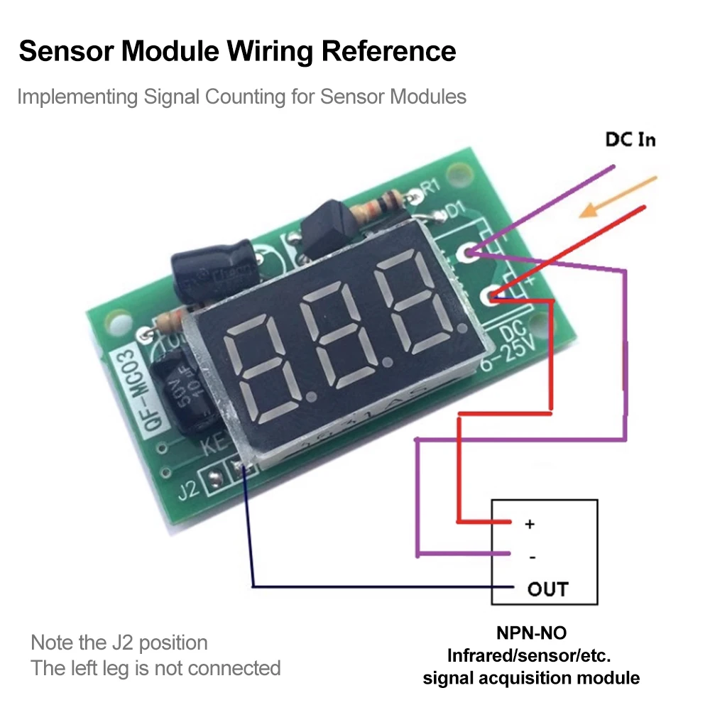 Counter Module DC 3-Bit Accumulator Red 0.36 in Digital Tube Display Trigger Counter Power On Count Module Accumulator 4-26V