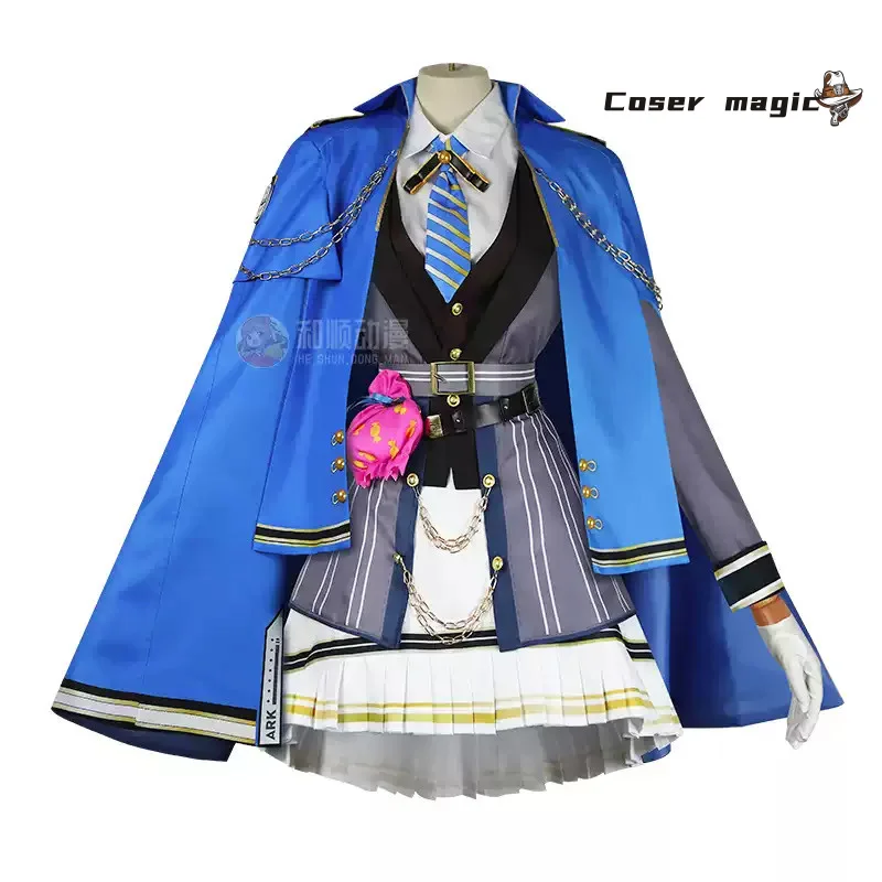 أنيمي نايكي آلهة النصر الديزل الأزرق بحار البدلة فستان جميل موحدة تأثيري حلي حفلة الهالوين ملابس النساء