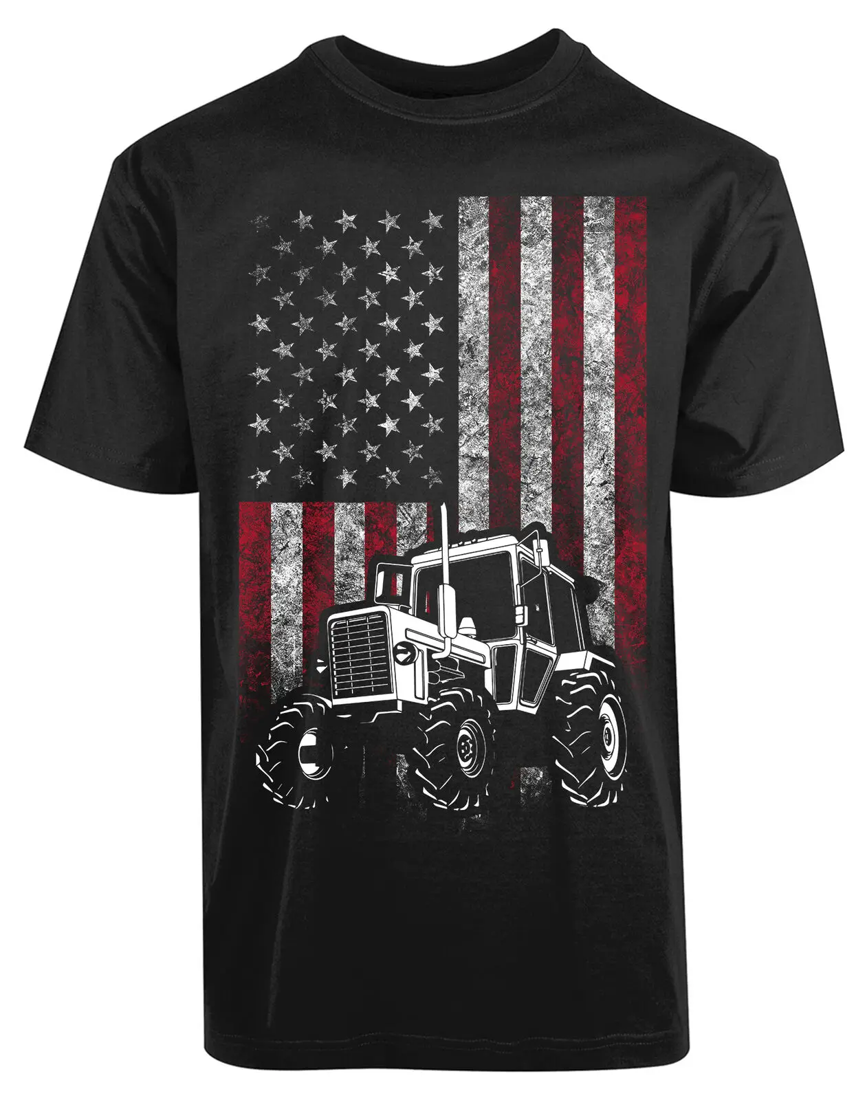 

American Flag Tractor Liberal Labor Super Hero Classic Gift T-Shirt. Summer Cotton O-Neck Short Sleeve Mens T Shirt New S-3XL