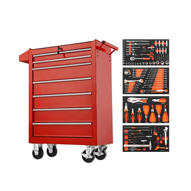 Metal Rolling Tool Cabinet, Banco De Trabalho De Garagem De Armazenamento