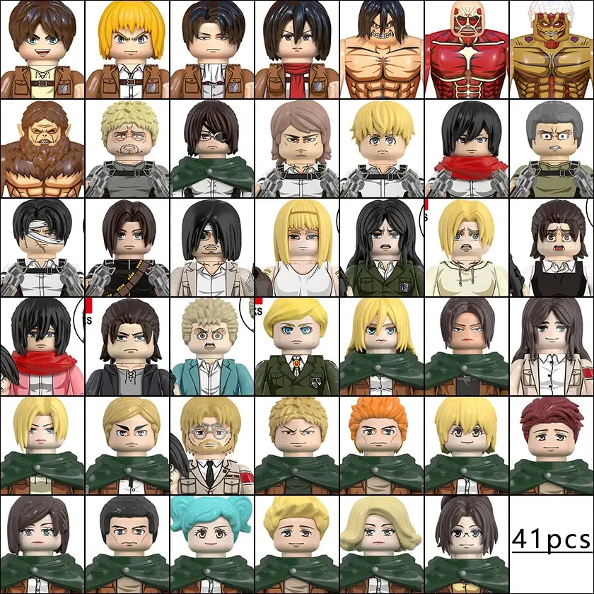 2025 nouvelle attaque sur Titan Levi Ackerman Eren Mikasa géant Annie Anime briques Mini jouet d'action figurines blocs de construction cadeaux