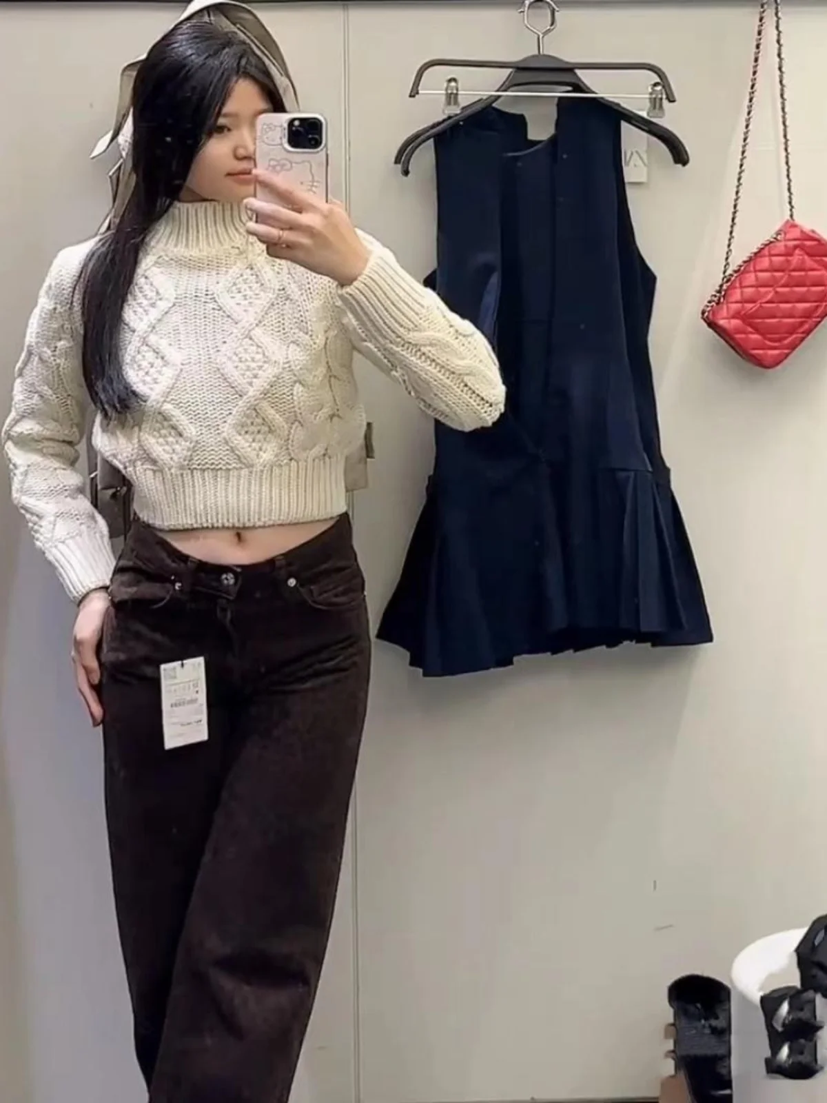 

Ladies Knitted Sweater Ba Open Design Lazy Sle Six String Cile Polyester Fiber Long Sve round Ne Pullover Autumn ...