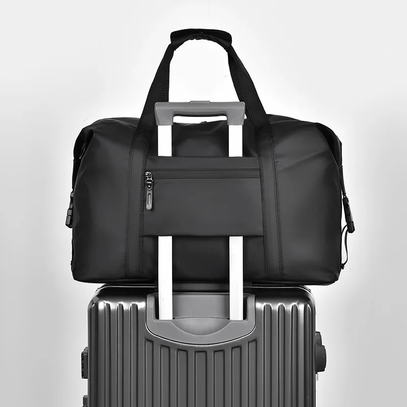 2026 جديد وصول حقائب السفر النايلون الفاخرة موضة الرجال سعة كبيرة الذكور حقائب كتف حقائب اليد الرجالية السفر واق من المطر حمل حقيبة #4