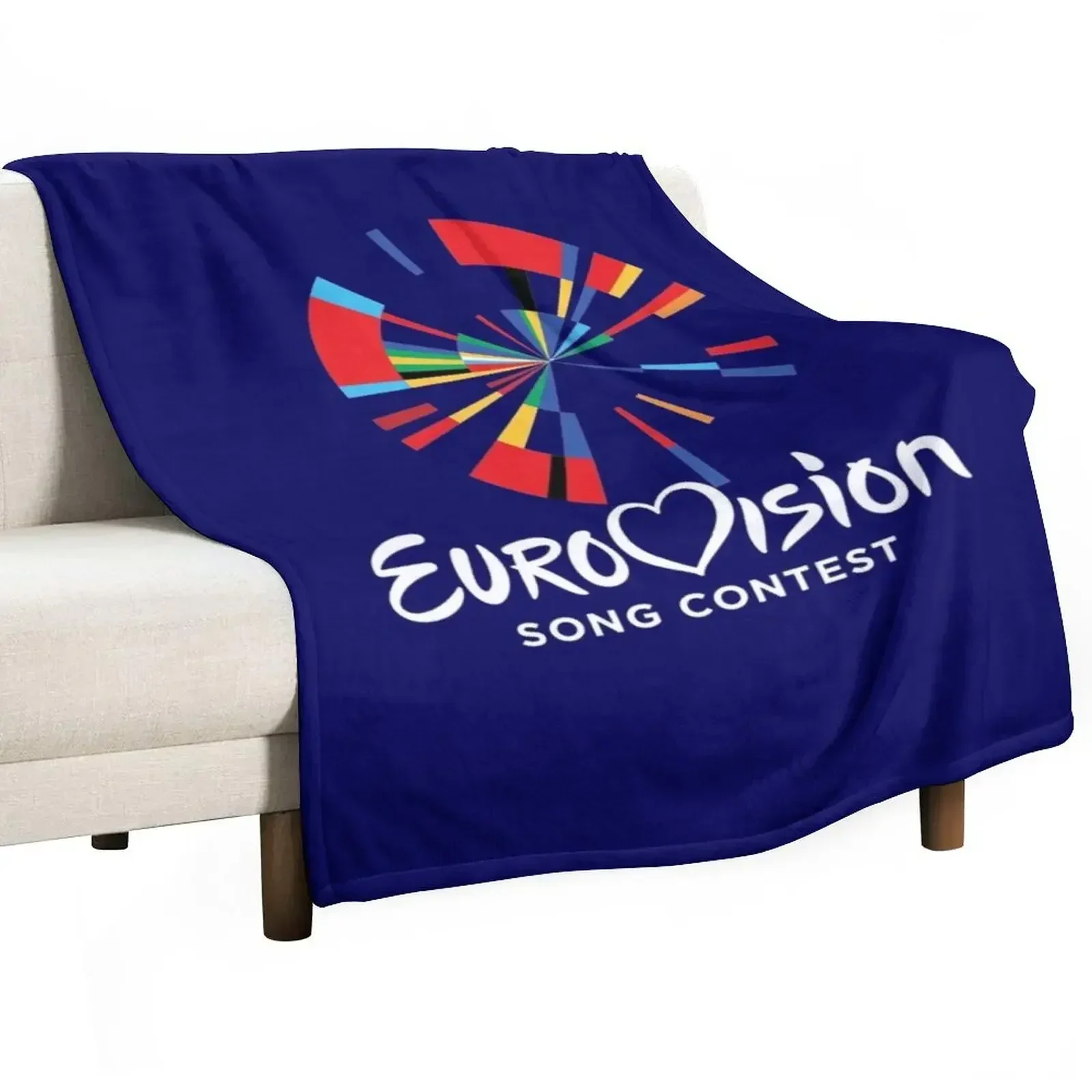 

eurovision song contest classic logo Throw Blanket for sofa Large Plaid on the sofa Blankets