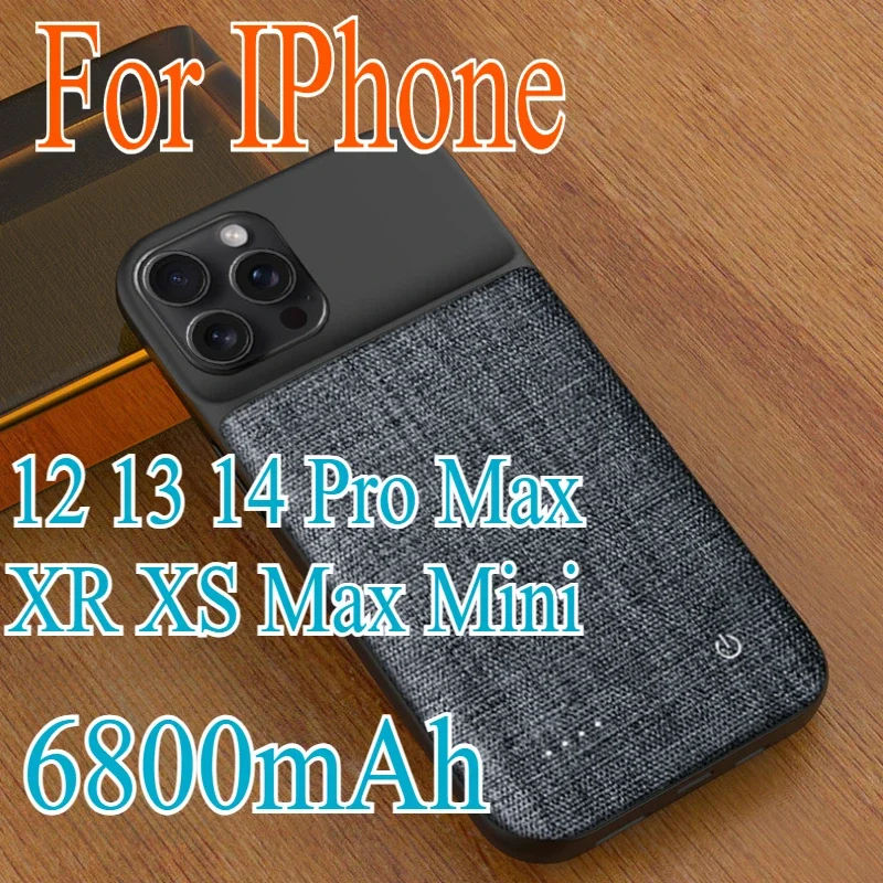 

Battery Charger Case Charging Cover Back Clip Battery for IPhone 12 13 14 Pro Max XR XS Max Mini Portable Power Bank IPhone Case