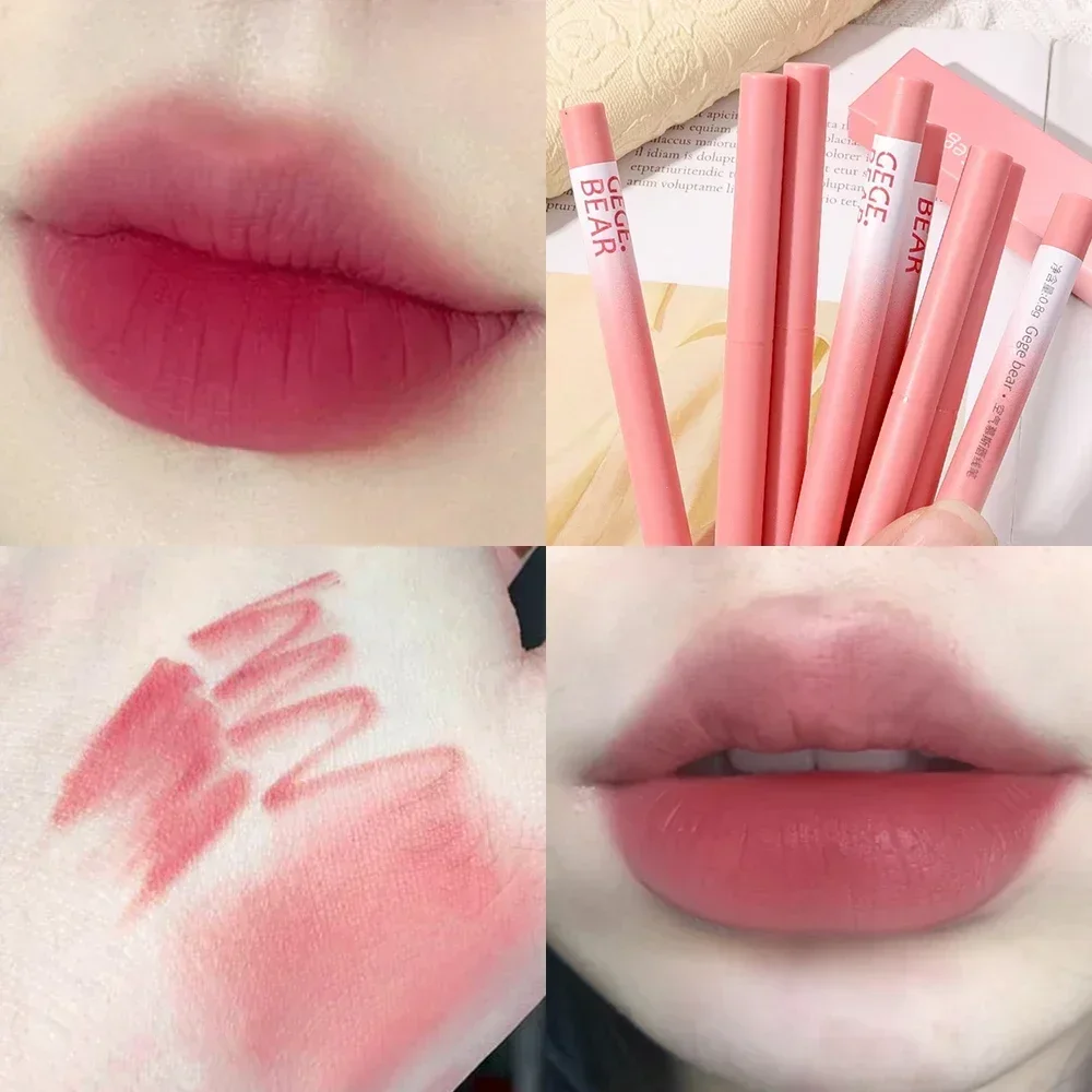 Fluwelen Matte Lip Liner Potlood Overzicht Lip Vorm Langdurige non-stick Cups Glad Naakt Bruin Lippenstift Pen Lippen make-up Cosmetica