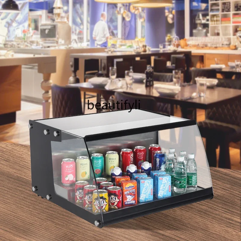 

yj24 Desktop small refrigerator cake dessert beverage sushi, glass freezer direct cooling crisper
