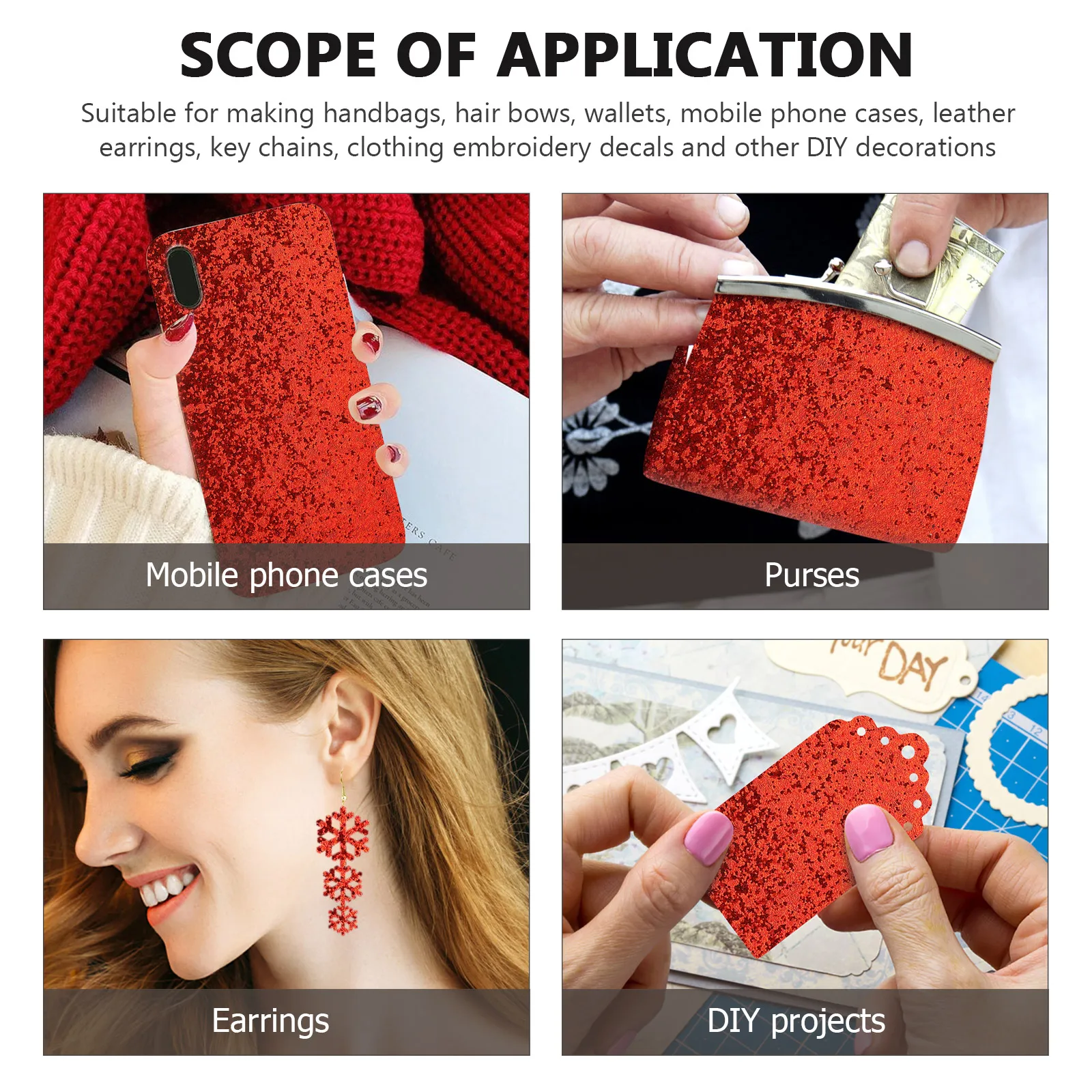 

Diy Craft Fabric Sheet Glitter Pu For Sewing Kids Handmade Decoration Shiny Faux Craft Making Material