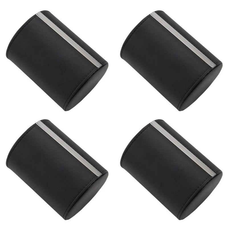 4x-black-necktie-neck-tie-storage-case-travel-gift-box-cylinder-shape