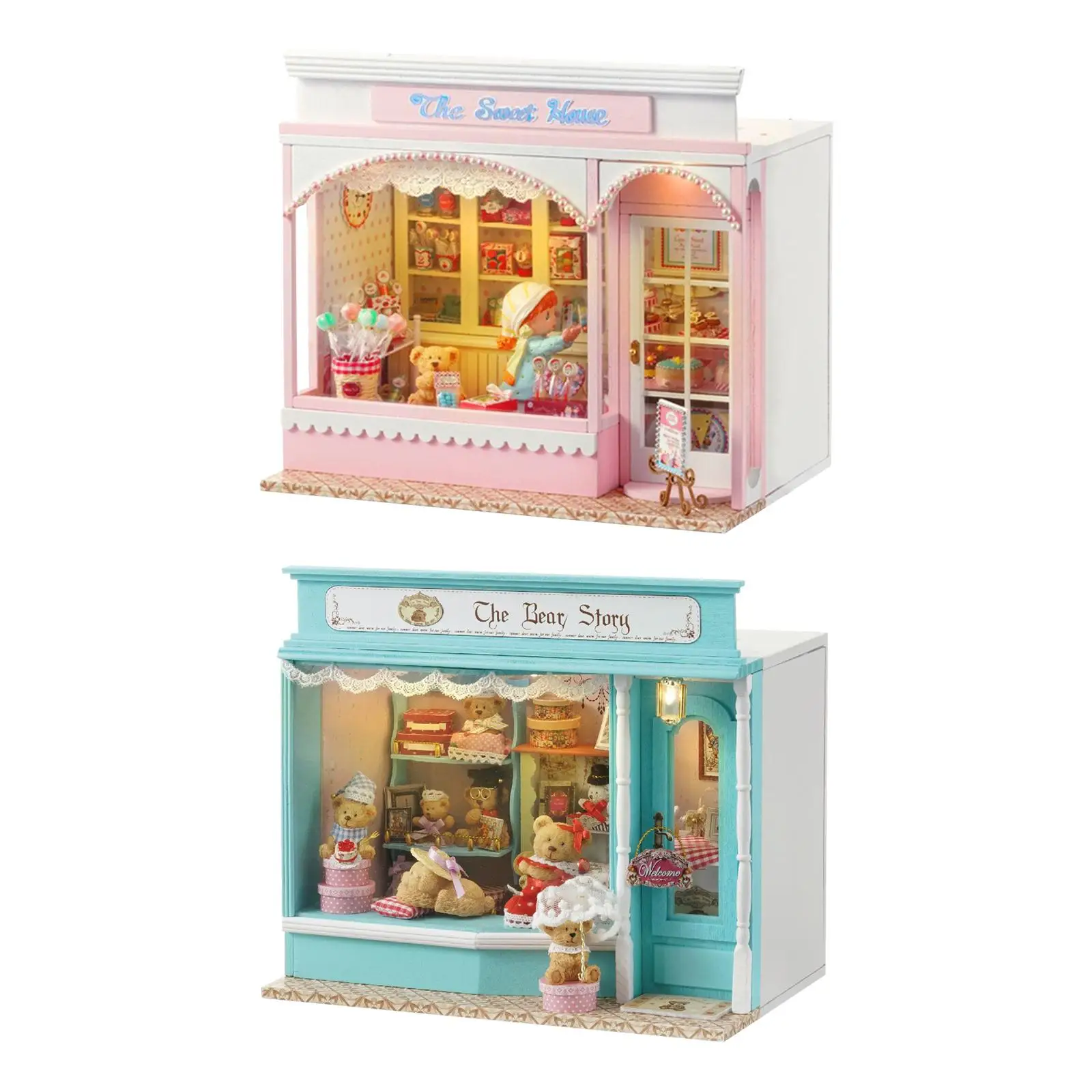 

DIY Dollhouse Kits Holiday Gifts Desktop Decoration Doll House Accessories