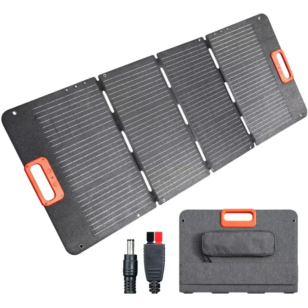 

Portable Solar Panel, Monocrystalline Foldable Solar Charger for Power Station,QC3.0 USB-A &Type-C Output,High Efficiency IP67