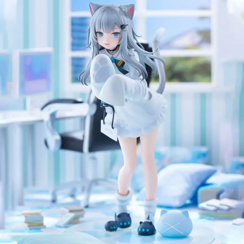 

Original Art Rain City Cat Girl Pvc Anime Figures Cute Bishoujo Anime Model Desk Shelf Decor Pc Case Accessory Birthday Toy Gift