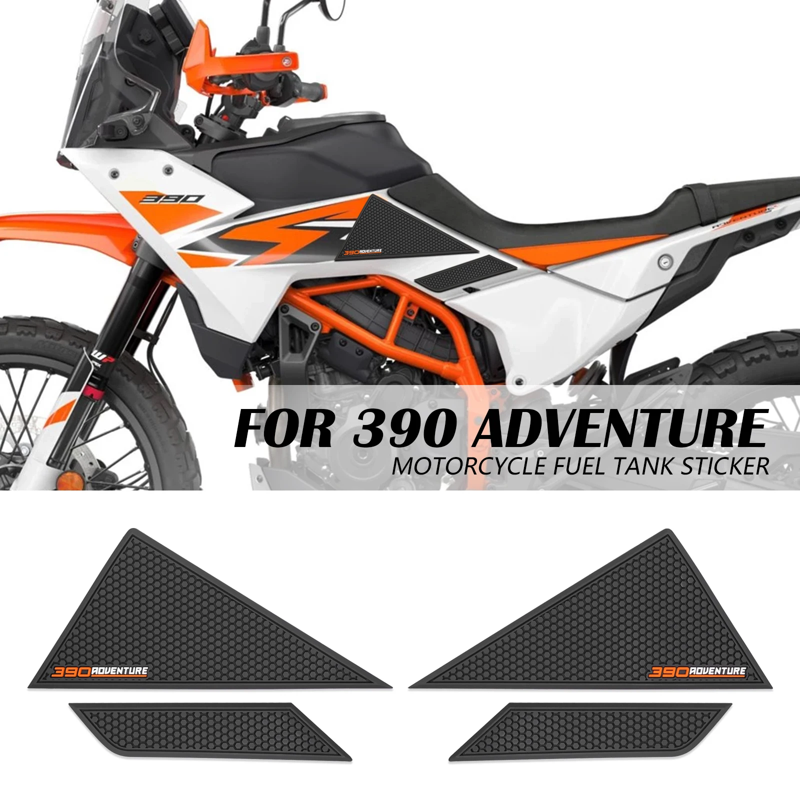 

For KTM 390 Adventure 2025-New Motorcycle Tank Pad Non-slip Side Fuel Tank Pad Stickers Waterproof Rubber Sticker