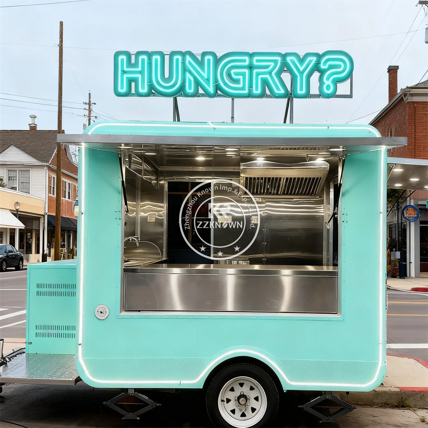 

Hot Selling Food Trailer Mobile Ice Cream Coffee Cart Fully Equipped Street Catering Trailer Fast Food Truck Made In China