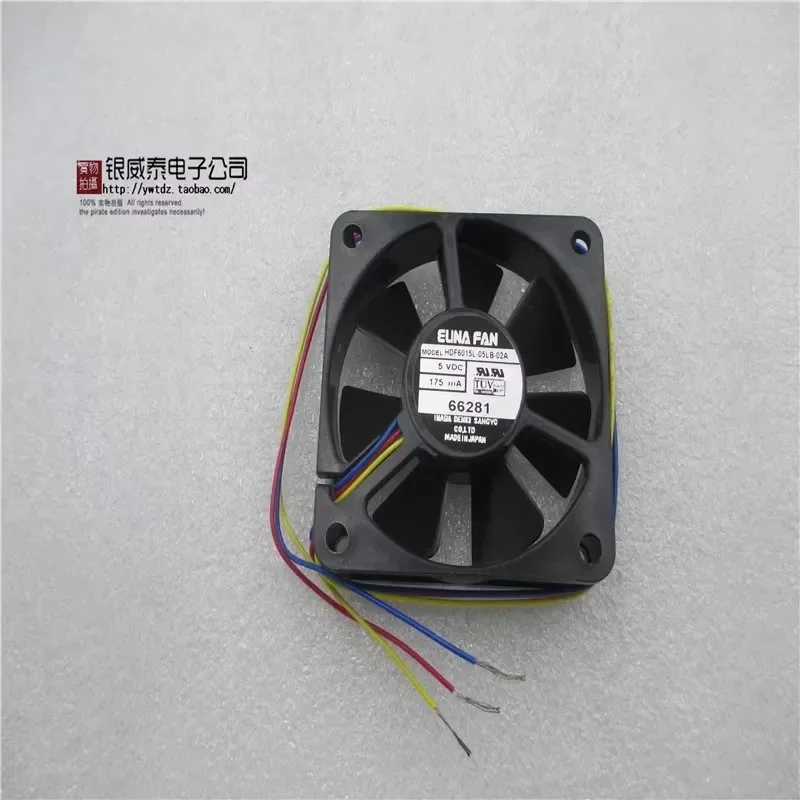 

2pcs YINWEITAI FOR Elina Fan 60x60x15mm 6015 6CM HDF6015L-05LB-02A HDF6015L 5V 175mA Cooling Fan