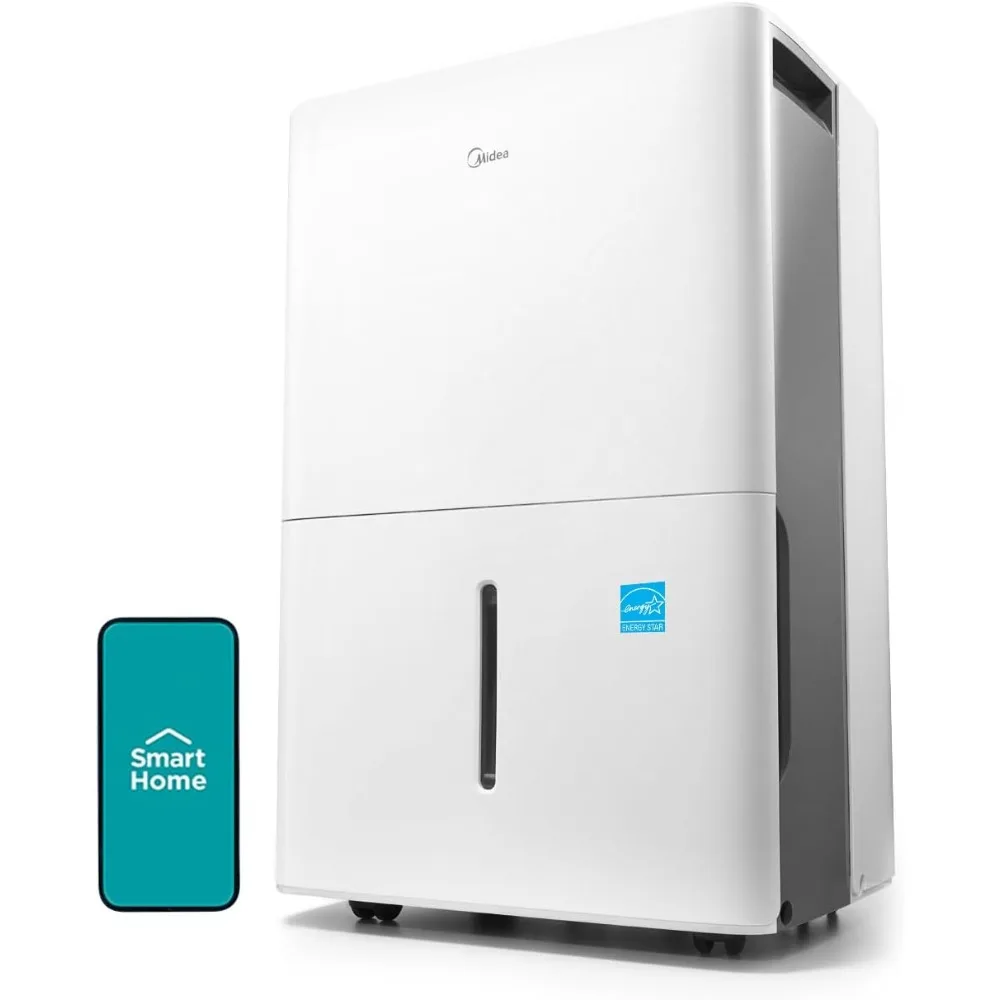 Energy Star Certified Dehumidifier  - Ideal For Basements, Large & Medium Sized Rooms, And Bathrooms (White