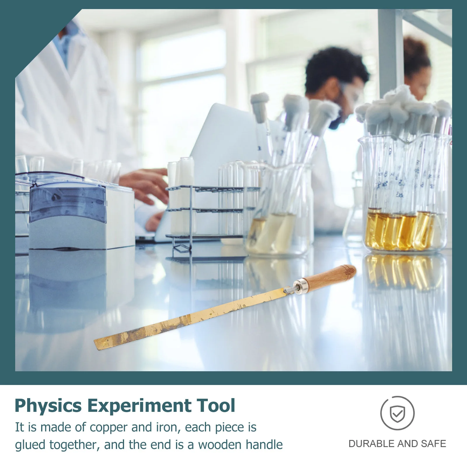 Instrumento de experimento de física, herramienta de hoja de contracción de expansión térmica, aparato de enseñanza escolar de cobre, 1 ud.