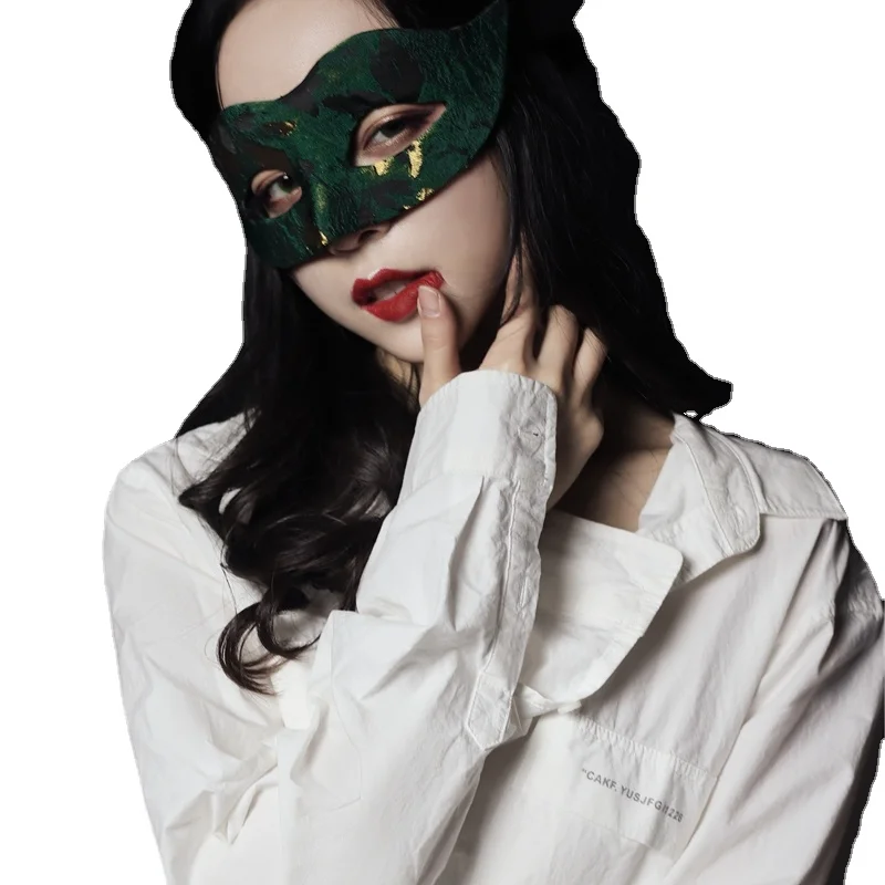 Mask Women's Half Face Handmade Color Matching Fashionable Simple Eye Mask Performance Modeling Stage Annual Meeting Accessories