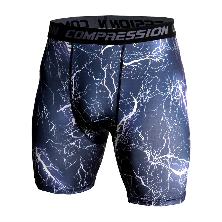 Compression Shorts Men 3D Print Camouflage Bodybuilding Tights Short Men Gyms Shorts Male Muscle Sport Elastic Running Shorts image 3
