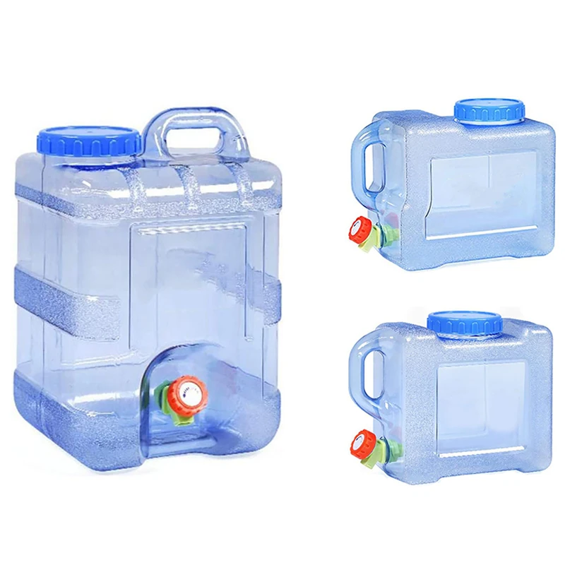 Water Canister With Tap,Camping Portable Bucket Car Water Container With Lid Water Tank Reservoir For Outdoor Travel